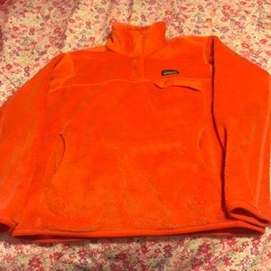 Patagonia fleece women’s size large in orange